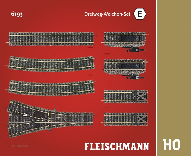 Track Pack. Three-way point set.(Set E)<br /><a href='images/pictures/Fleischmann/11707.jpg' target='_blank'>Full size image</a>